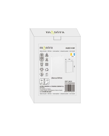 HUEZ * APLIQUE LED IP65 5+5W 3000K BLANCO